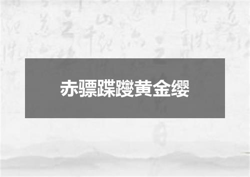 赤骠蹀躞黄金缨