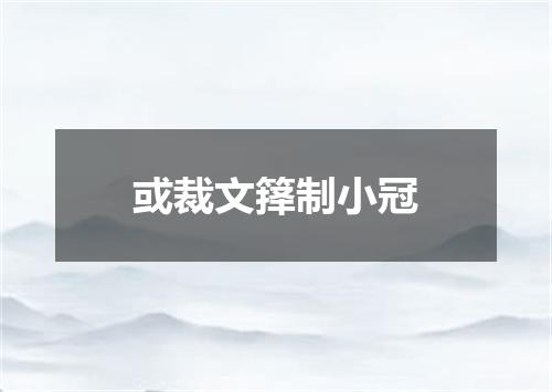 或裁文箨制小冠