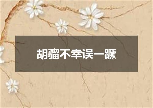 胡骝不幸误一蹶