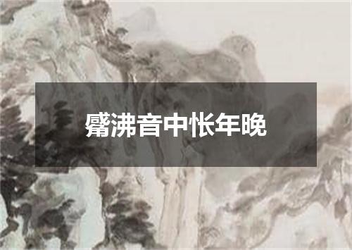 觱沸音中怅年晚