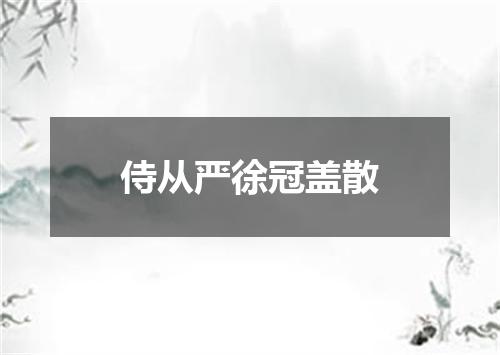 侍从严徐冠盖散