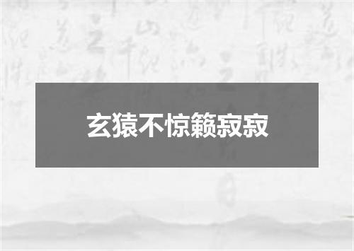 玄猿不惊籁寂寂
