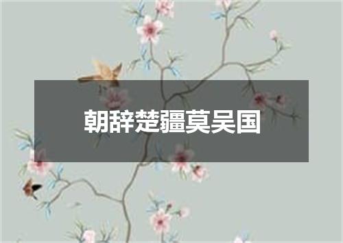 朝辞楚疆莫吴国