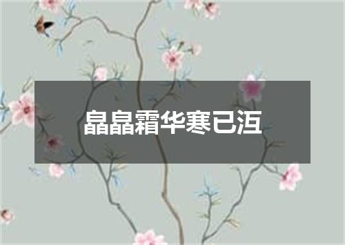 皛皛霜华寒已沍