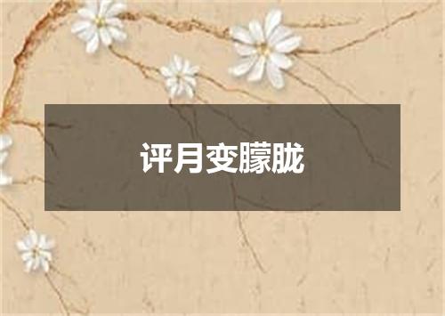 评月变朦胧