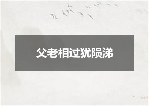 父老相过犹陨涕