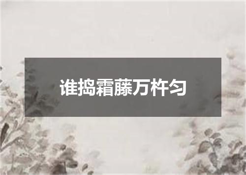 谁捣霜藤万杵匀
