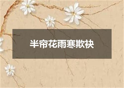 半帘花雨寒欺袂