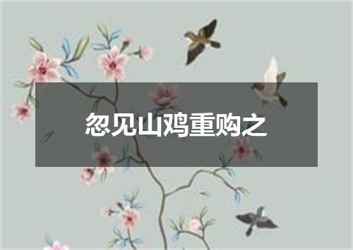 忽见山鸡重购之