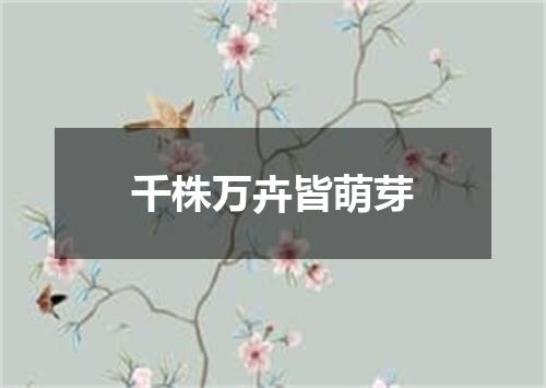 千株万卉皆萌芽
