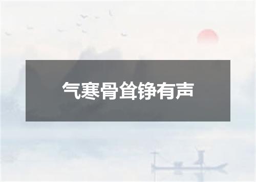 气寒骨耸铮有声