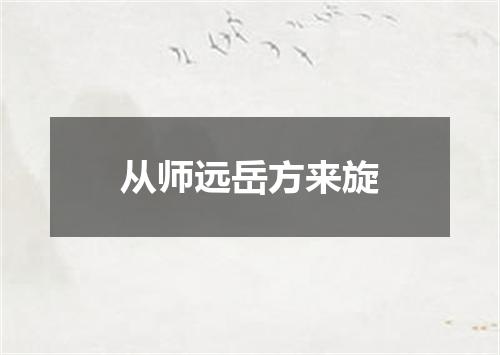 从师远岳方来旋