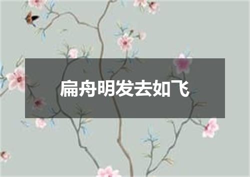 扁舟明发去如飞