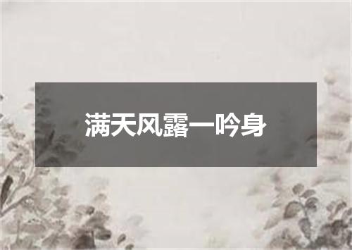 满天风露一吟身