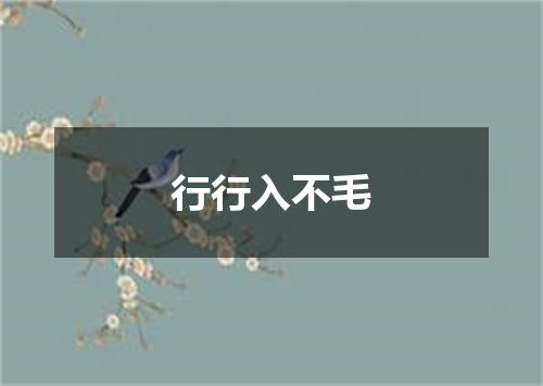 行行入不毛