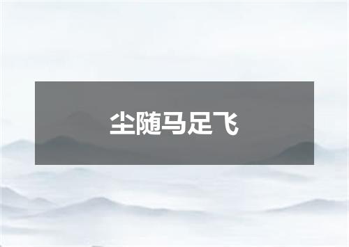 尘随马足飞