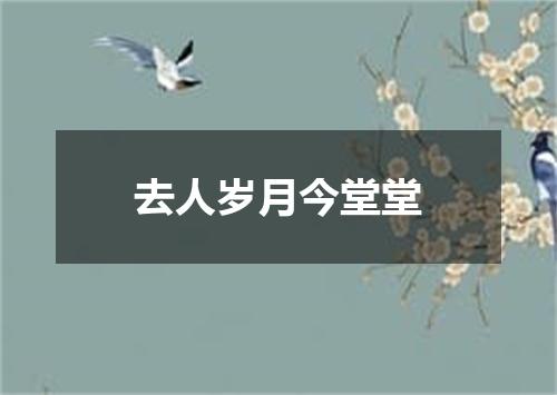 去人岁月今堂堂