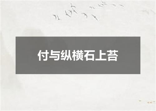 付与纵横石上苔