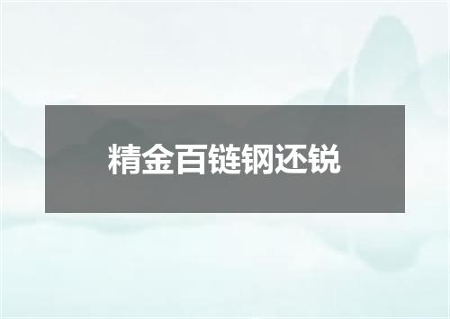 精金百链钢还锐