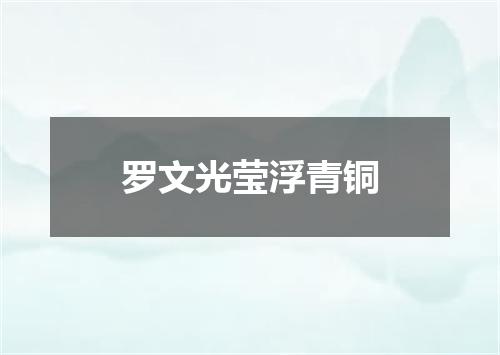罗文光莹浮青铜