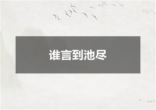 谁言到池尽