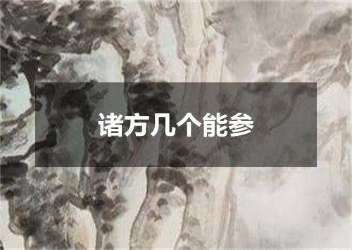 诸方几个能参