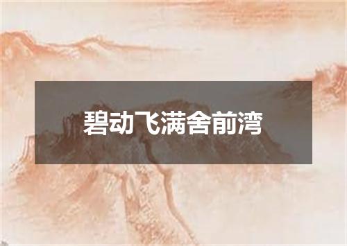 碧动飞满舍前湾
