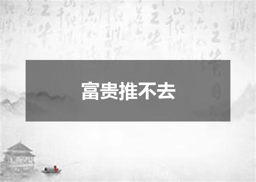 富贵推不去