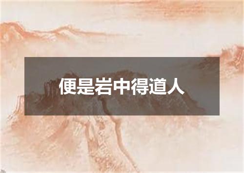 便是岩中得道人