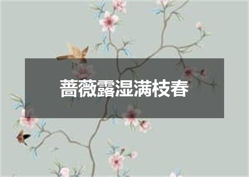 蔷薇露湿满枝春