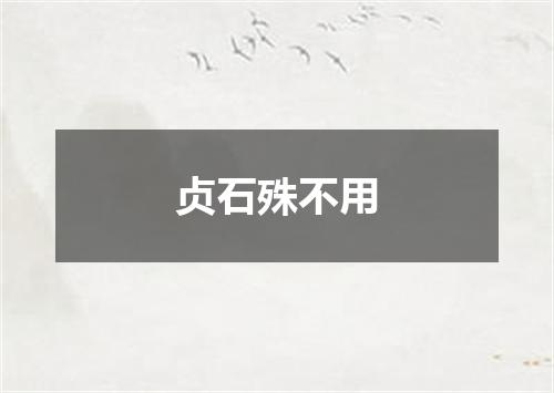 贞石殊不用