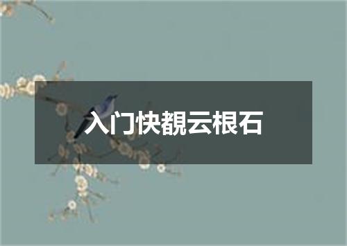 入门快覩云根石