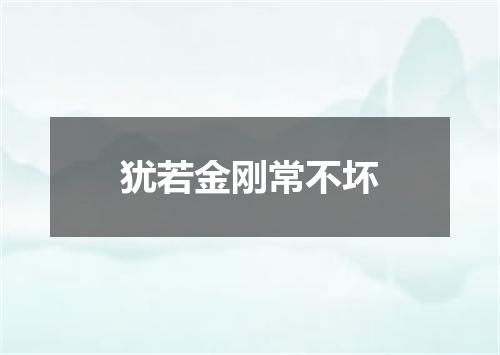 犹若金刚常不坏
