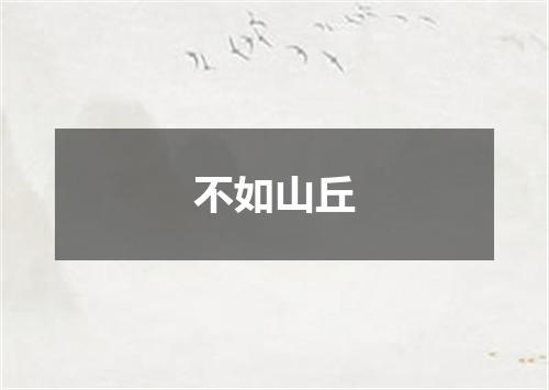 不如山丘