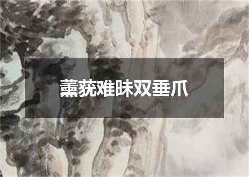 薰莸难昧双垂爪