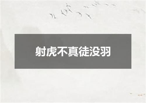 射虎不真徒没羽