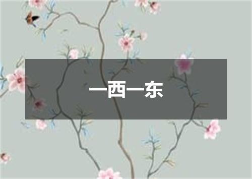 一西一东