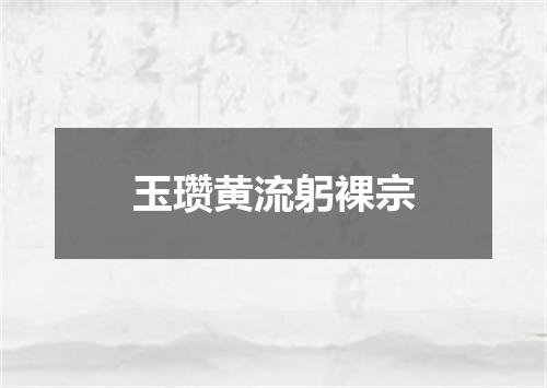 玉瓒黄流躬裸宗