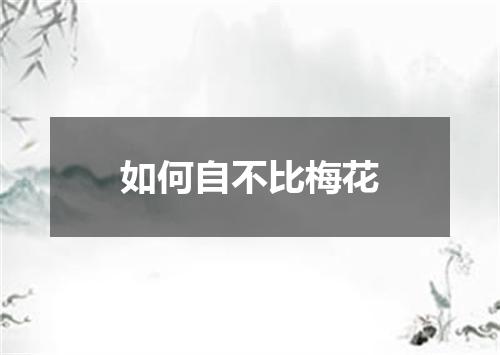 如何自不比梅花