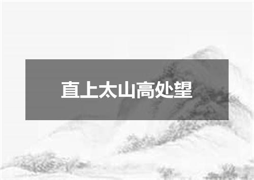 直上太山高处望
