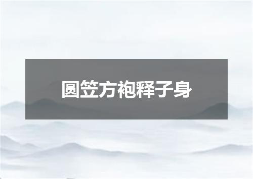 圆笠方袍释子身