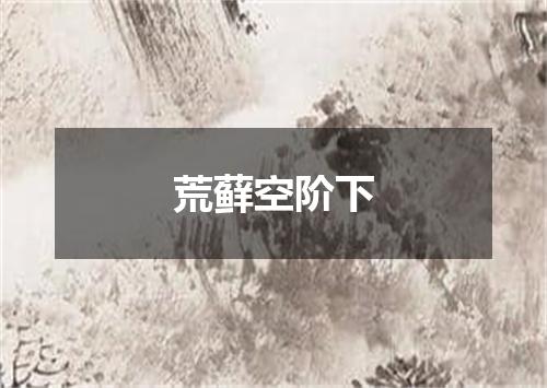 荒藓空阶下