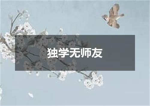 独学无师友