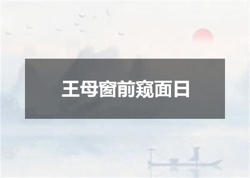 王母窗前窥面日