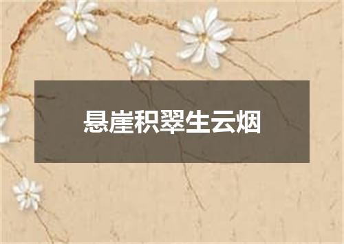 悬崖积翠生云烟