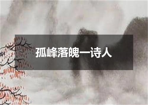 孤峰落魄一诗人