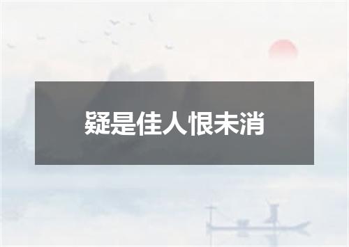 疑是佳人恨未消