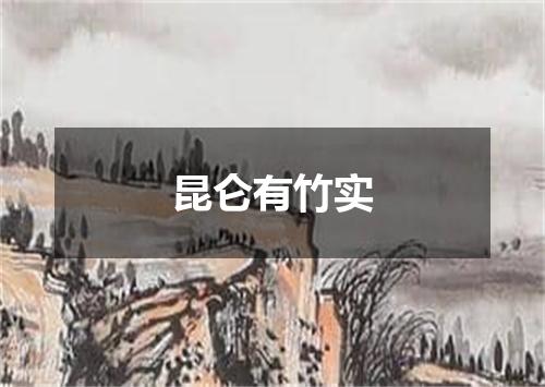 昆仑有竹实