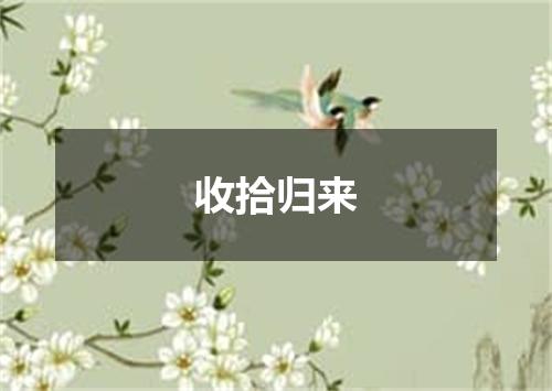 收拾归来