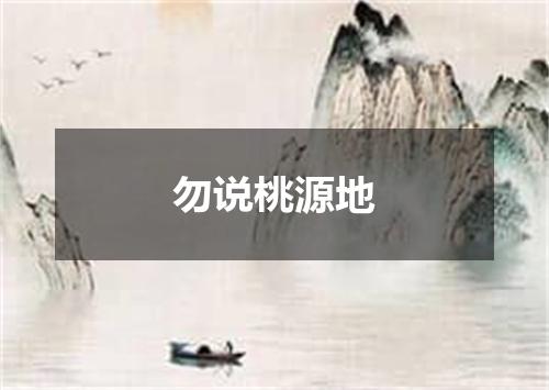 勿说桃源地